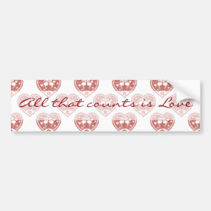 Autocollant De Voiture Flamant rose de coeur texturé
