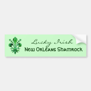 Autocollant De Voiture Fleur chanceux de lis de St Patrick
