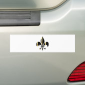 Autocollant De Voiture Fleur de Lis noir et or (En voiture)