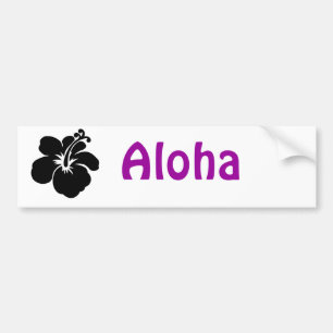 Autocollant De Voiture Fleur de noir aloha