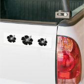 Autocollant De Voiture Fleur de noir aloha (Sur camion)