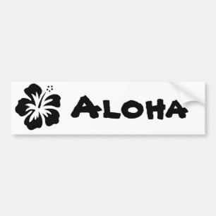 Autocollant De Voiture Fleur de noir aloha