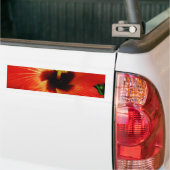 Autocollant De Voiture Fleur d'Hibiscus rouge-orange (Sur camion)