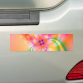 Autocollant De Voiture Fleur rose avec des rubans (En voiture)