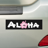 Autocollant De Voiture fleur rose L de ketmie aloha (En voiture)
