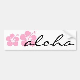 Autocollant De Voiture fleur rose S de ketmie aloha