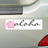 Autocollant De Voiture fleur rose V de ketmie aloha (En voiture)