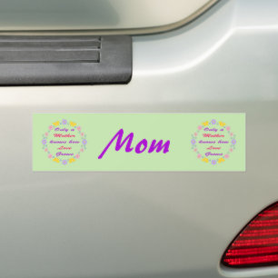 Autocollant De Voiture Fleurs de Fête des Mères et Papillons personnalisé