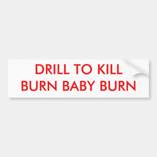 Autocollant De Voiture FORET à la BRÛLURE de BÉBÉ de KILLBURN - (Devant)