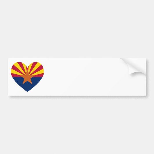 Autocollant De Voiture Forme de coeur du drapeau de l'Arizona (Devant)