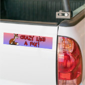 Autocollant De Voiture "Fou comme le Fox d'A !" Adhésif pour pare-chocs (Sur camion)