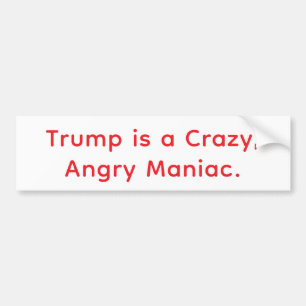 Autocollant De Voiture Fou Furieux Maniatique Trump Hankamer Artjunkhaus