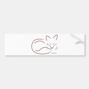 Autocollant De Voiture Fox rouge