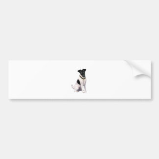 Autocollant De Voiture Fox Terrier (A) - Lisse - noir-blanc