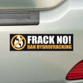 Autocollant De Voiture Frack non ! Interdiction Hydrofracking (En voiture)
