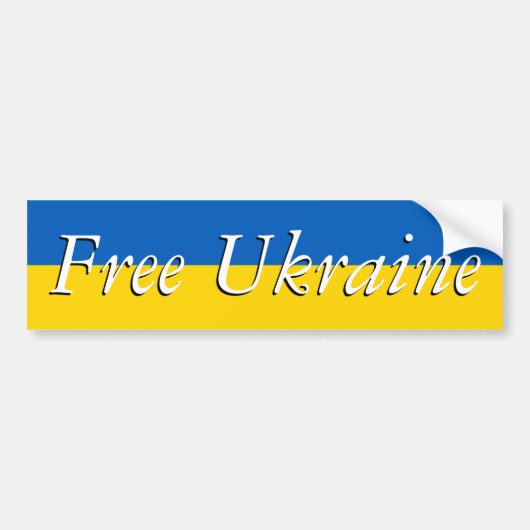 Autocollant De Voiture Free Ukraine (Devant)