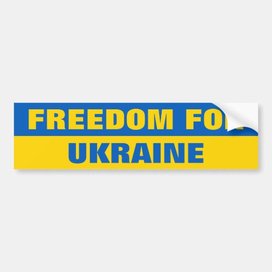 AUTOCOLLANT DE VOITURE FREEDOM FOR UKRAINE (Devant)