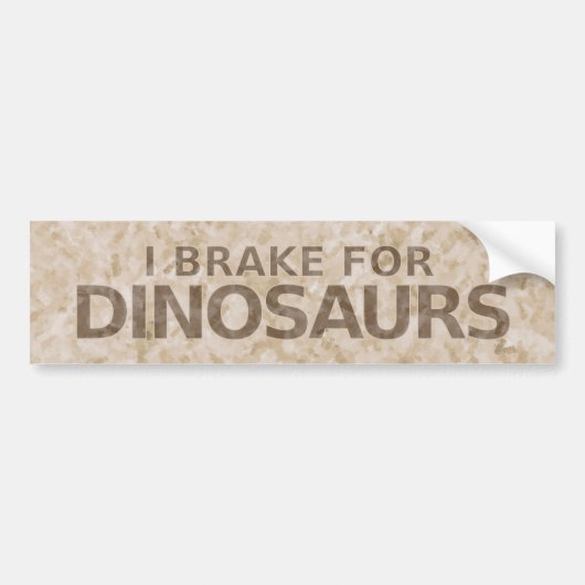 Autocollant De Voiture Frein Pour Bumper Sticker Dinosaures (Devant)