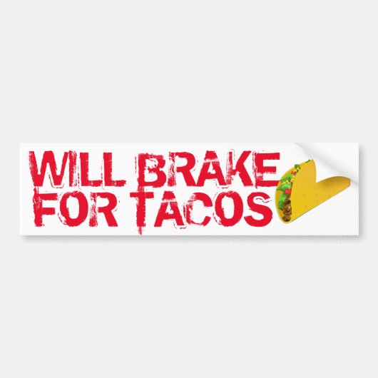 Autocollant De Voiture Freinera Pour Le Plaisir Tacos (Devant)