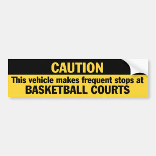 Autocollant De Voiture Fréquentez les arrêts (le basket-ball)
