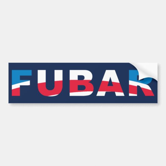 AUTOCOLLANT DE VOITURE FUBAR (Devant)