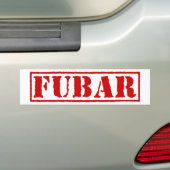 AUTOCOLLANT DE VOITURE FUBAR (En voiture)