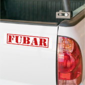 AUTOCOLLANT DE VOITURE FUBAR (Sur camion)