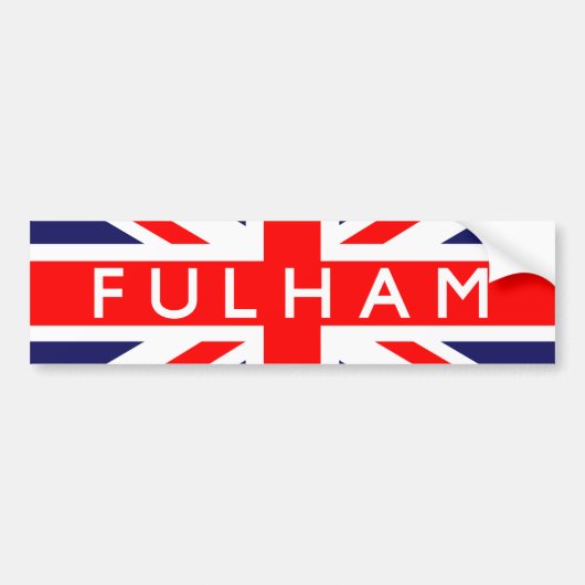 Autocollant De Voiture Fulham : Drapeau britannique (Devant)