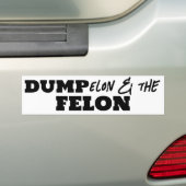 Autocollant De Voiture Fun Dump Elon et le Felon (En voiture)