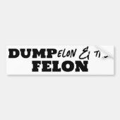 Autocollant De Voiture Fun Dump Elon et le Felon (Devant)