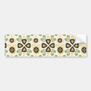 Autocollant De Voiture Fun Fall Tan et Green Floral