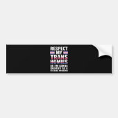 Autocollant De Voiture Funky Respect My Trans Homies Gay pride Mois LGBT (Devant)