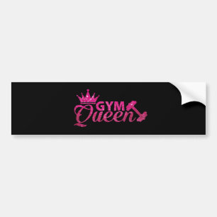 Autocollant De Voiture Funky rose faux parties scintillant salle de gym t