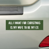 Autocollant De Voiture Funny Christmas wish ex wife bumpersticker (En voiture)