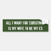 Autocollant De Voiture Funny Christmas wish ex wife bumpersticker (Devant)