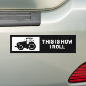 Autocollant De Voiture Funny Farmer Tractor C'est comment je roule (En voiture)