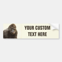 Funny Gorilla Bumpersticker personnalisé