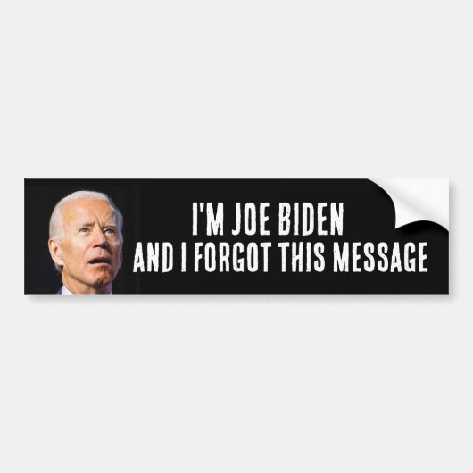 AUTOCOLLANT DE VOITURE FUNNY JOE BIDEN (Devant)