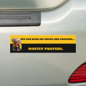 Autocollant De Voiture Funny Mostly Prayers Bumper Sticker - Monk Cat Car (En voiture)