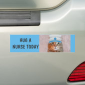 Autocollant De Voiture Funny Nurse Cat (En voiture)