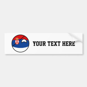 Autocollant De Voiture Funny Trending Geeky Serbie Countryball