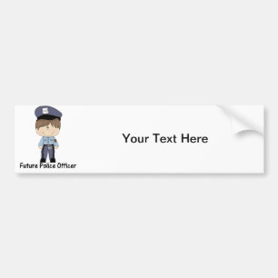 Autocollant De Voiture futur policier (garçon)