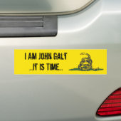 Autocollant De Voiture Gadsden John Galt il est temps (En voiture)