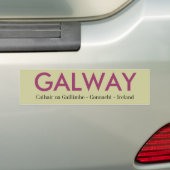Autocollant De Voiture Galway Irlande (En voiture)
