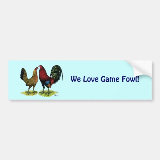 Autocollant De Voiture Gamefowl Pair (Devant)