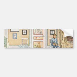 Autocollant De Voiture Garçon assis dans le coin (par Carl Larsson)