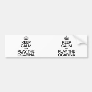 AUTOCOLLANT DE VOITURE GARDEZ LE CALME ET JOUEZ À L'OCARINA