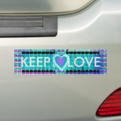 Autocollant De Voiture Gardez-le simple : Cyan Heart & Clarity Art Motif (En voiture)