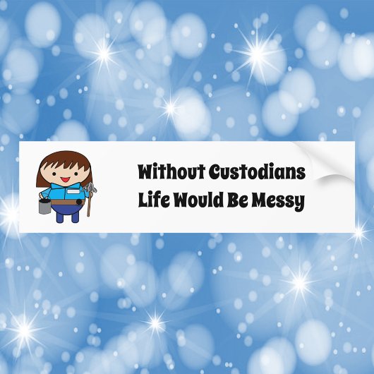 Autocollant De Voiture Gardien Janitor Femme Drôle