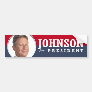 AUTOCOLLANT DE VOITURE GARY JOHNSON 2016